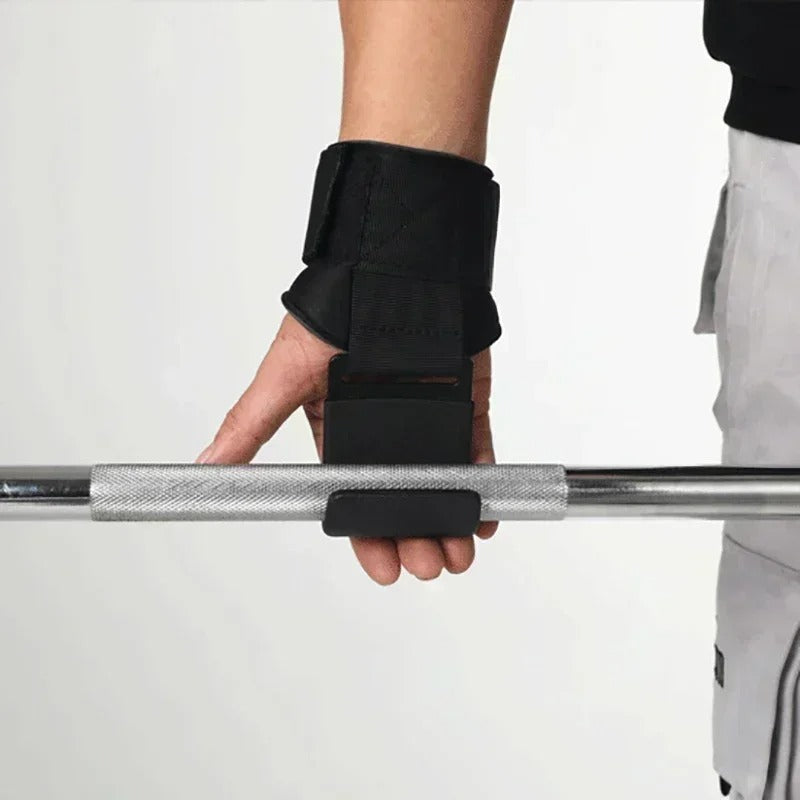 2/1PC Weight Lifting Hook Grips with Wrist Wraps Gym Hand-Bar Wrist Strap Fitness Hook Weight Strap Pull-Ups Power Lift Gloves