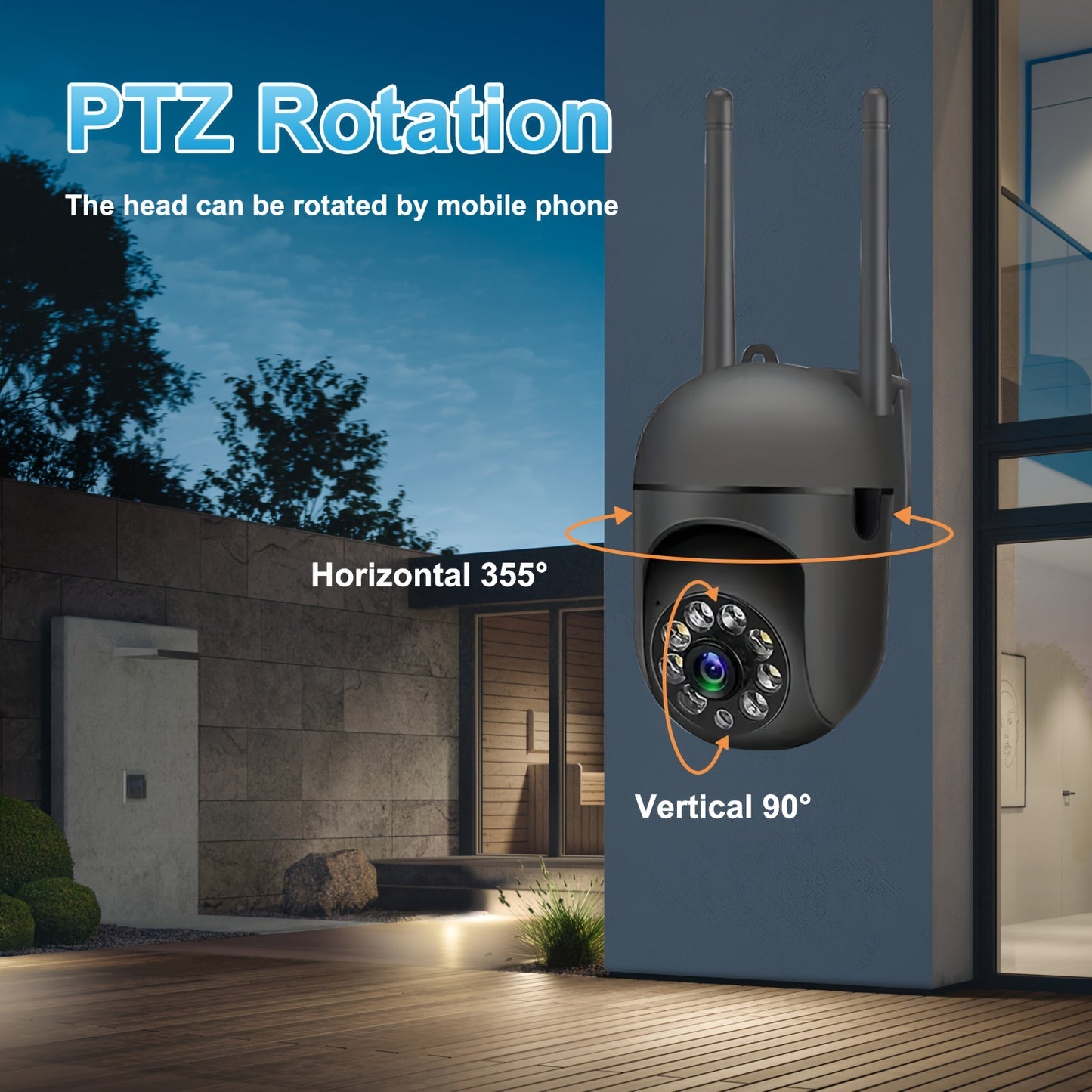 360  Wireless Camera Outdoor WiFi Night Vision Cam HD 1080P Home Security System