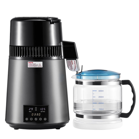 4L Water Distiller Home Countertop Purifier Machine 1750W Stainless Steel Glass