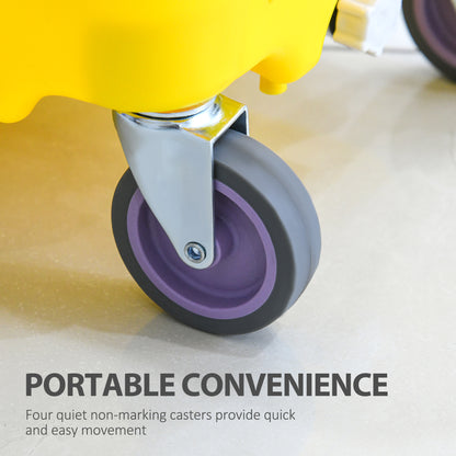 Mop Bucket Cart with Side Press Wringer