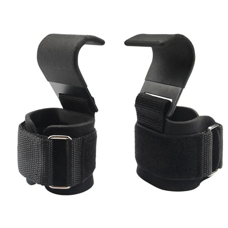 2/1PC Weight Lifting Hook Grips with Wrist Wraps Gym Hand-Bar Wrist Strap Fitness Hook Weight Strap Pull-Ups Power Lift Gloves