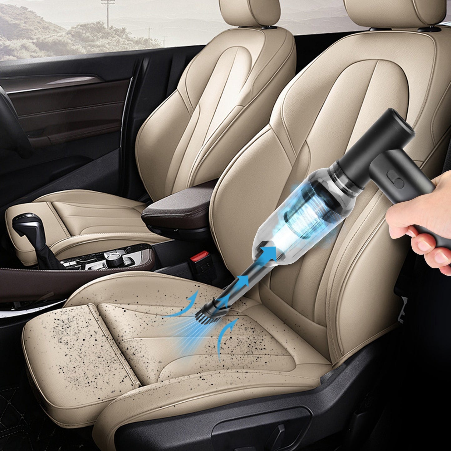 1Set Compressed Air Duster Brushless Motor 250000RPM Stepless Variable Speed 1WmAh Battery Cordless Dust Blower Vacuum Cleaner Portable Jet Dry Blower For PC Keyboard Car Home