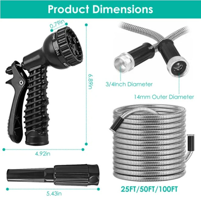 Heavy Duty Stainless Steel Garden Water Pipe
