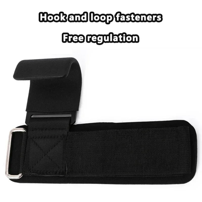 2/1PC Weight Lifting Hook Grips with Wrist Wraps Gym Hand-Bar Wrist Strap Fitness Hook Weight Strap Pull-Ups Power Lift Gloves