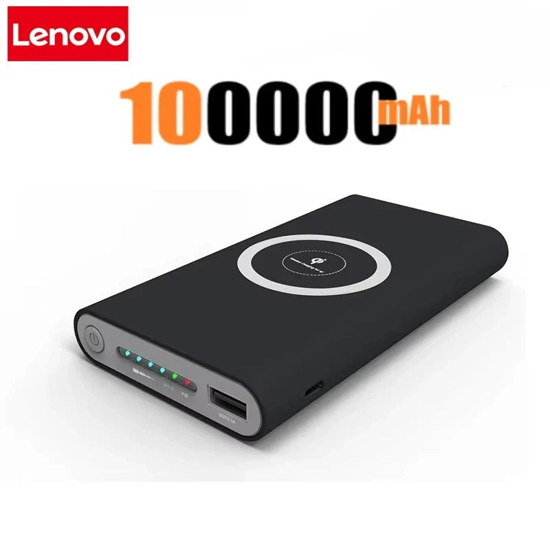 Lenovo 200000mah Power Bank Two-way Wireless Fast Charging Power bank Portable Charger Type-c External Battery For Iphone