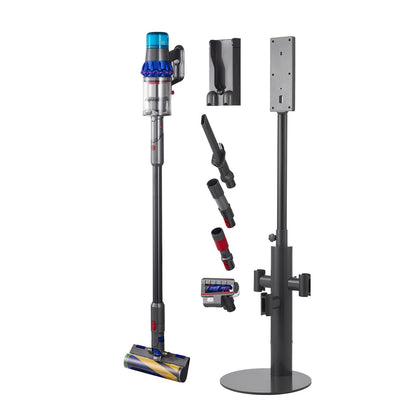 Vacuum Stand, Compatible With Dyson V7 V8 V10 V11 V12 V15 SV10 SV12 SV14 SV18 SV21 Upright Vacuum Cleaners & Accessories, Stable Vacuum Stand Holder With 3 Clips And Adjustable Height