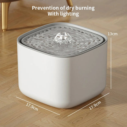 USB Powered 2.5L Automatic Circulating Pet Water Fountain 2500ML Healthy Running Water Drinking Bowl For Indoor Cats