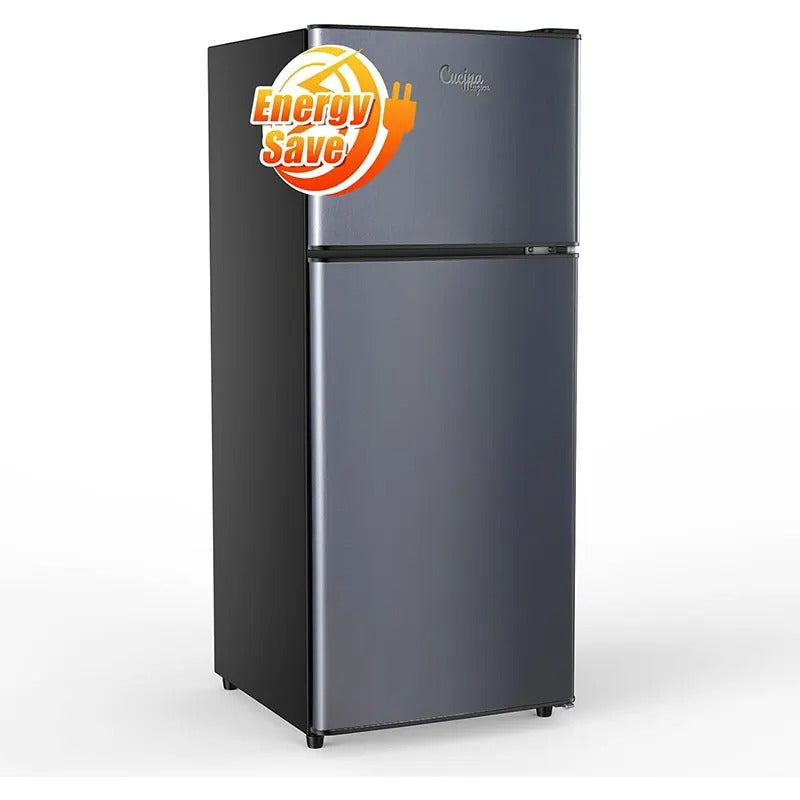 Upright Freezer, 3 Cu Ft Small Freezer with Reversible Single Door, Adjustable Thermostat for Home, Apartment, Silver