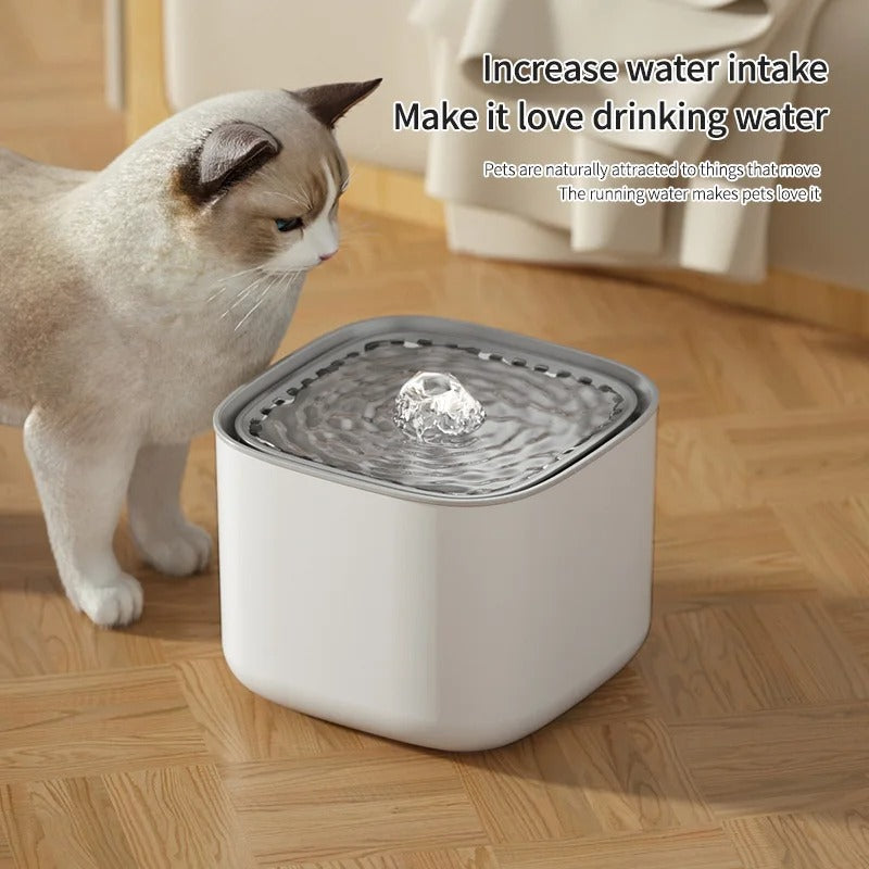 USB Powered 2.5L Automatic Circulating Pet Water Fountain 2500ML Healthy Running Water Drinking Bowl For Indoor Cats
