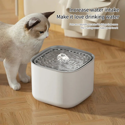 USB Powered 2.5L Automatic Circulating Pet Water Fountain 2500ML Healthy Running Water Drinking Bowl For Indoor Cats