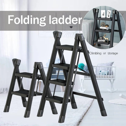 6-Step Folding Ladder, Portable Steel Stool For Home And Workshop
