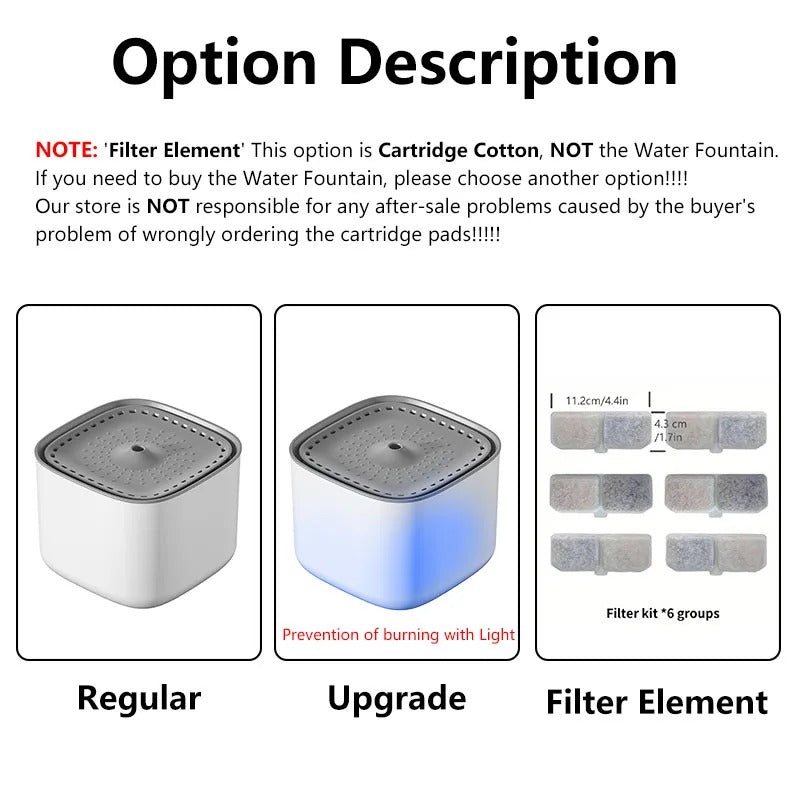 USB Powered 2.5L Automatic Circulating Pet Water Fountain 2500ML Healthy Running Water Drinking Bowl For Indoor Cats