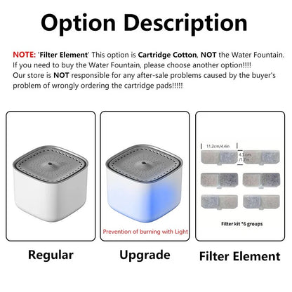 USB Powered 2.5L Automatic Circulating Pet Water Fountain 2500ML Healthy Running Water Drinking Bowl For Indoor Cats