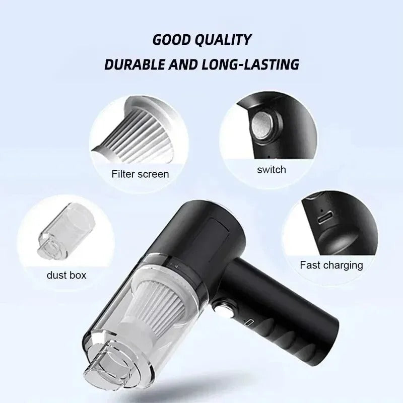 1Set Compressed Air Duster Brushless Motor 250000RPM Stepless Variable Speed 1WmAh Battery Cordless Dust Blower Vacuum Cleaner Portable Jet Dry Blower For PC Keyboard Car Home