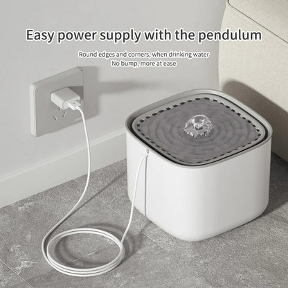 USB Powered 2.5L Automatic Circulating Pet Water Fountain 2500ML Healthy Running Water Drinking Bowl For Indoor Cats