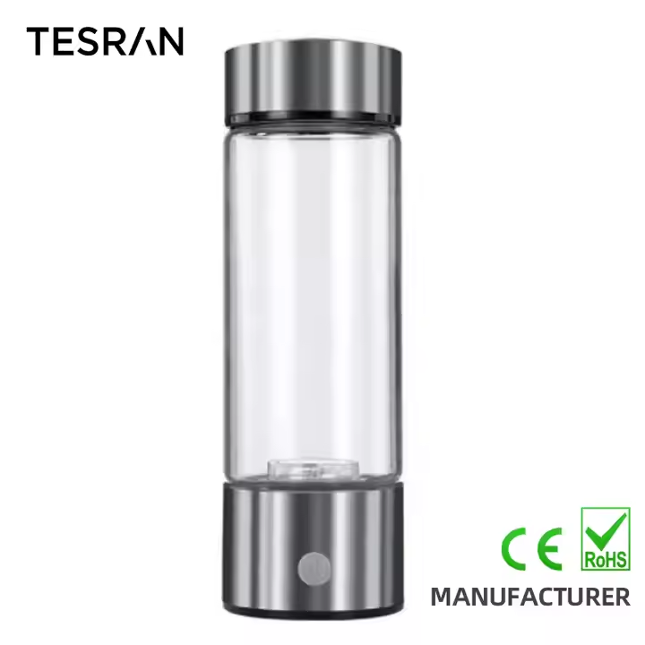 Suitable PEM 1600PPB USB Stainless Steel Glass Portable Economically Digital Hydrogen Rich Water Bottle