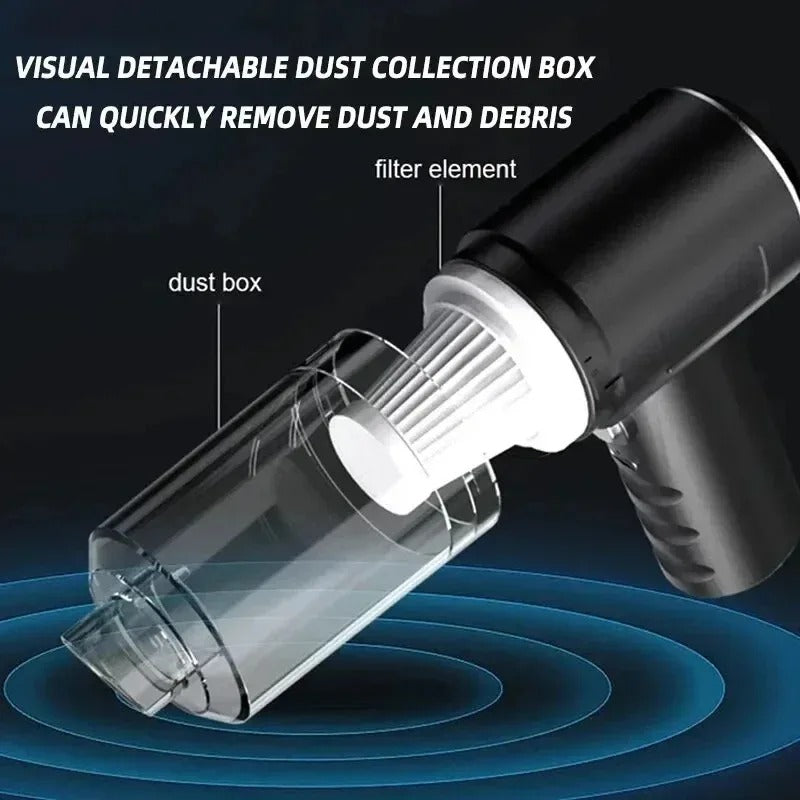 1Set Compressed Air Duster Brushless Motor 250000RPM Stepless Variable Speed 1WmAh Battery Cordless Dust Blower Vacuum Cleaner Portable Jet Dry Blower For PC Keyboard Car Home