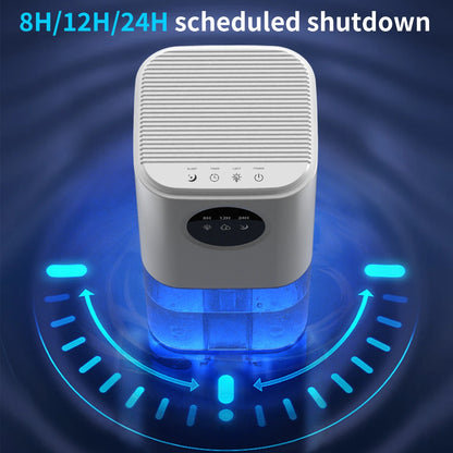 1Pc 37OZ Dehumidifier Indoor Portable Small Dehumidifier With Sleep Mode 24H Timer 7Color Lighting  Touch Control For Home Bathroom Basement Closet RV Bedroom