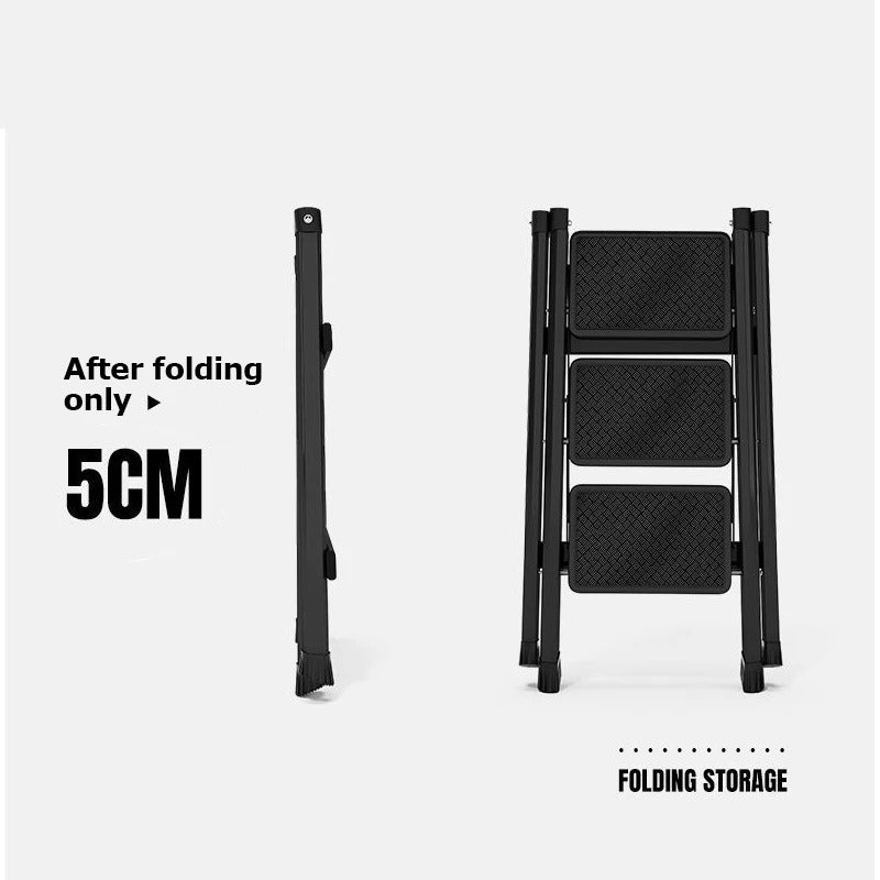 6-Step Folding Ladder, Portable Steel Stool For Home And Workshop