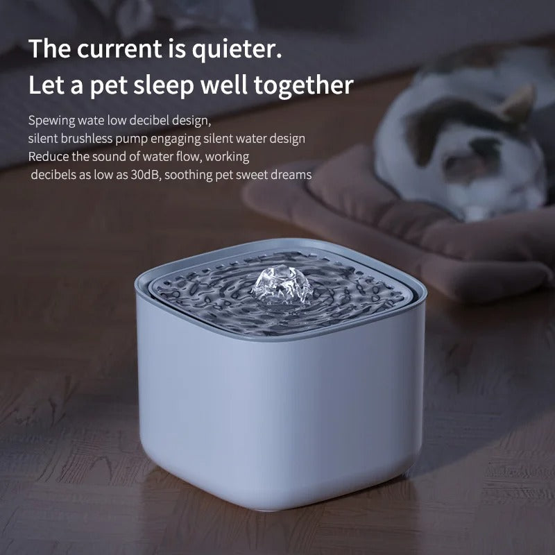 USB Powered 2.5L Automatic Circulating Pet Water Fountain 2500ML Healthy Running Water Drinking Bowl For Indoor Cats