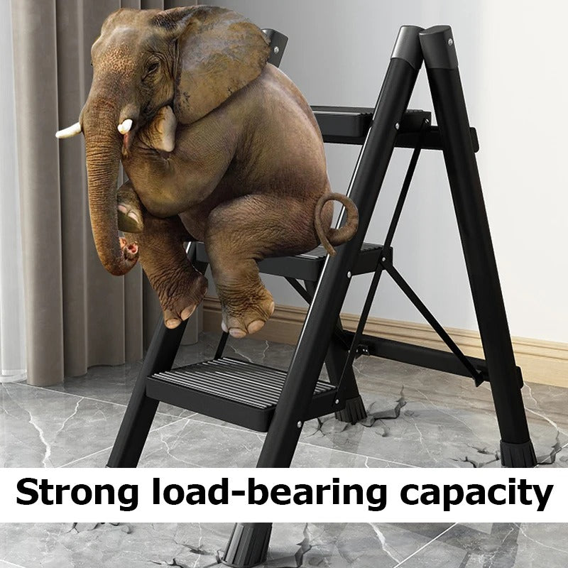 6-Step Folding Ladder, Portable Steel Stool For Home And Workshop