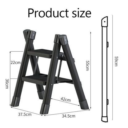 6-Step Folding Ladder, Portable Steel Stool For Home And Workshop
